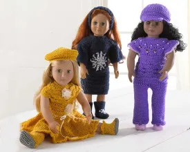 18" Dolls Lindy, Lauren, and Lola Crochet Pattern