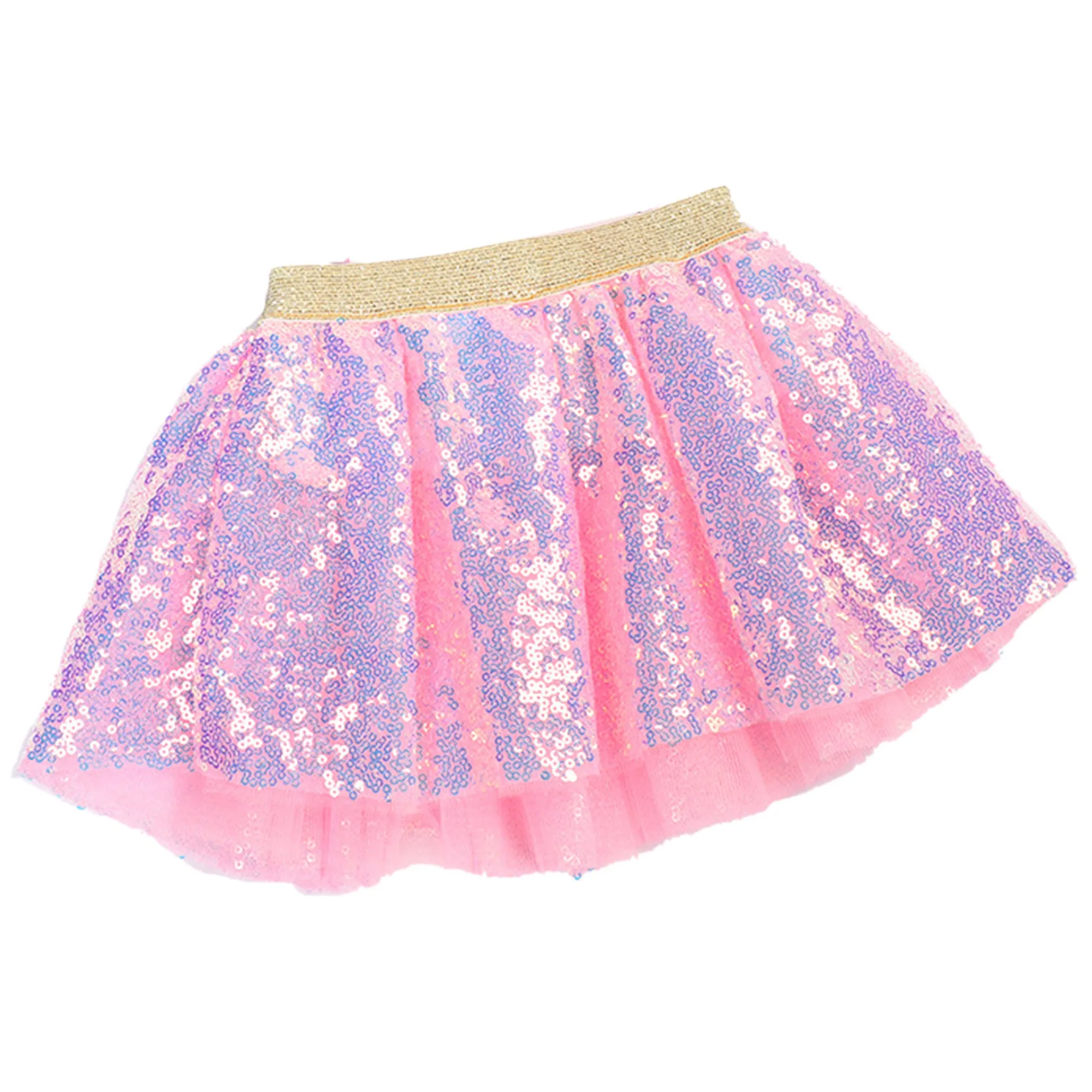 Babymoon Set of 2 Glittering Princess Girl’s Tutu Skirt with Headband | Baby Photoshoot Props | 3-8 years | Pink