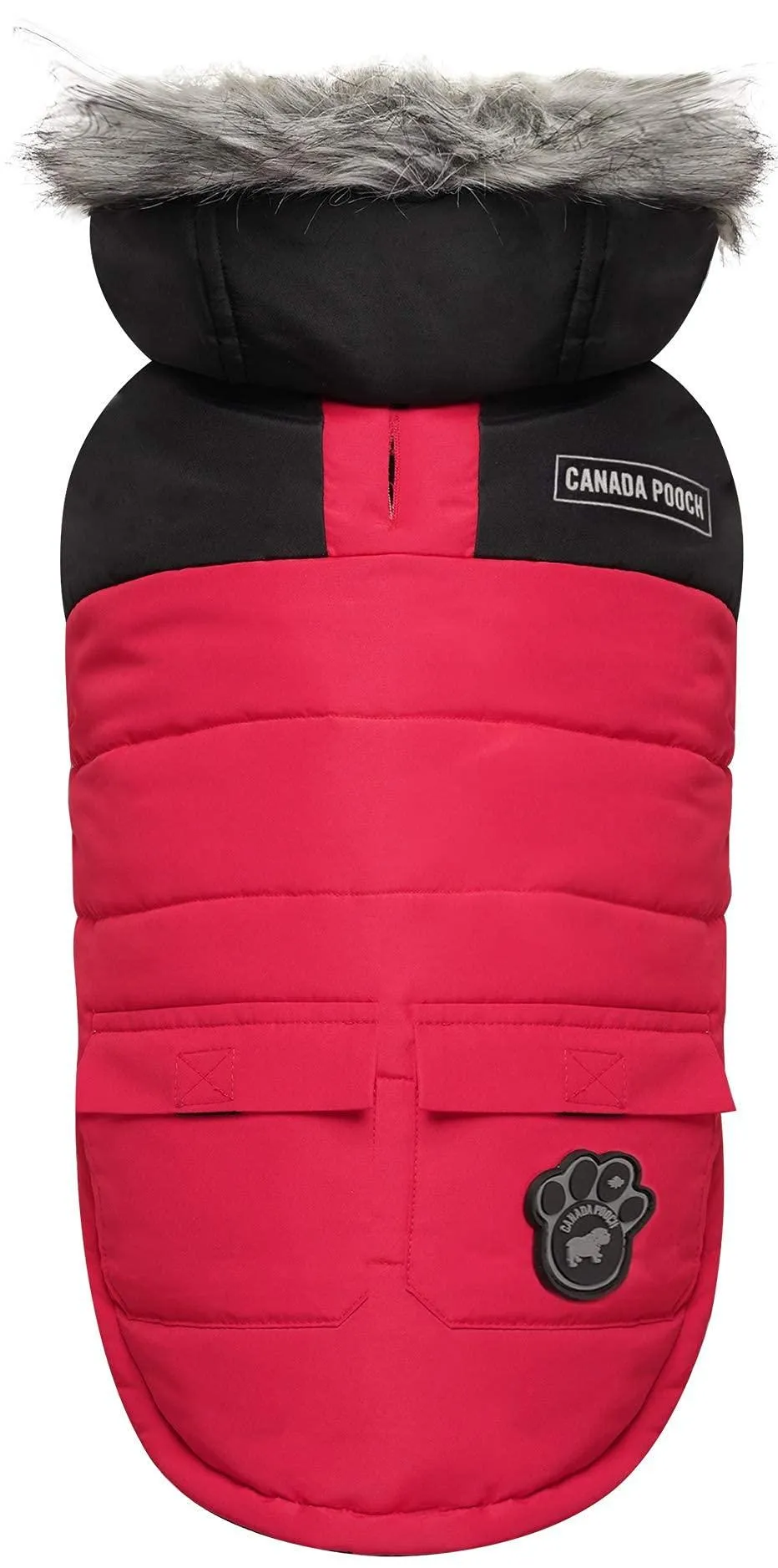 Canada Pooch True North Parka Size 24 Red Insulated Dog Coat