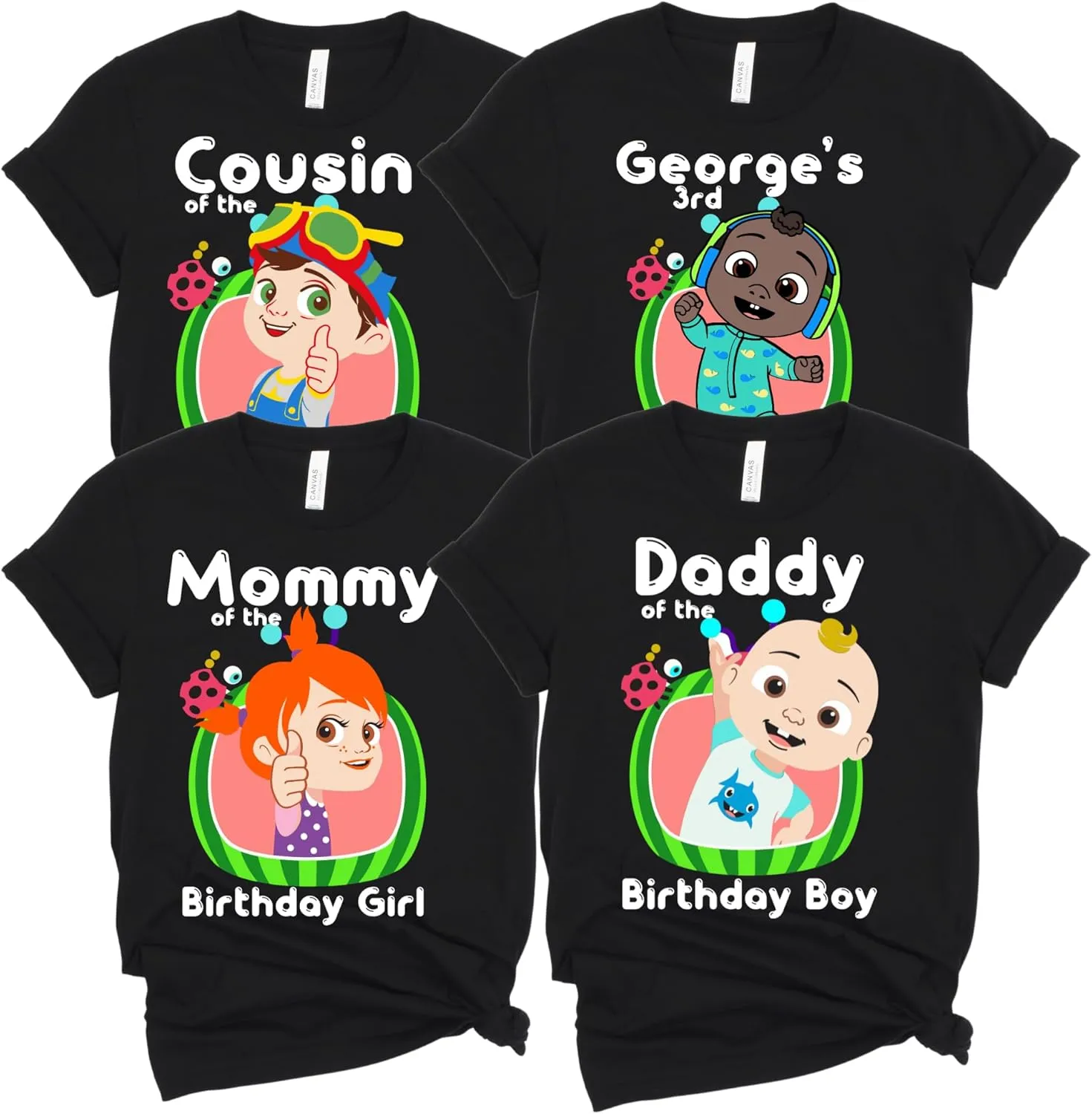 Custom Family Matching Melon Birthday Children Party Shirts