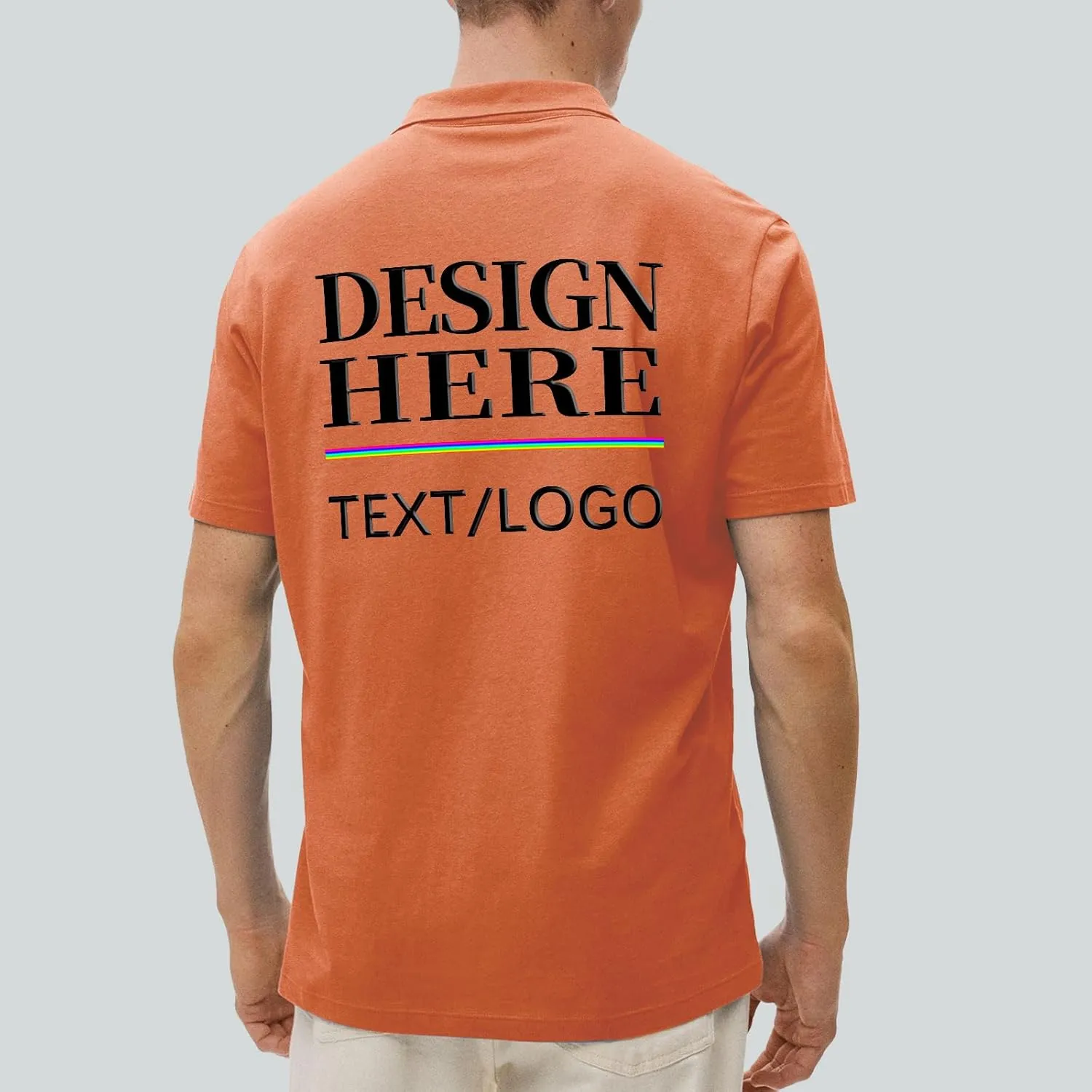 Custom Polo Shirts for Men Women, Personalized Golf Shirts with Text/Logo/Photo, Bulk Customized Business Polo Shirt