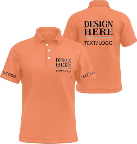 Custom Polo Shirts for Men Women, Personalized Golf Shirts with Text/Logo/Photo, Bulk Customized Business Polo Shirt