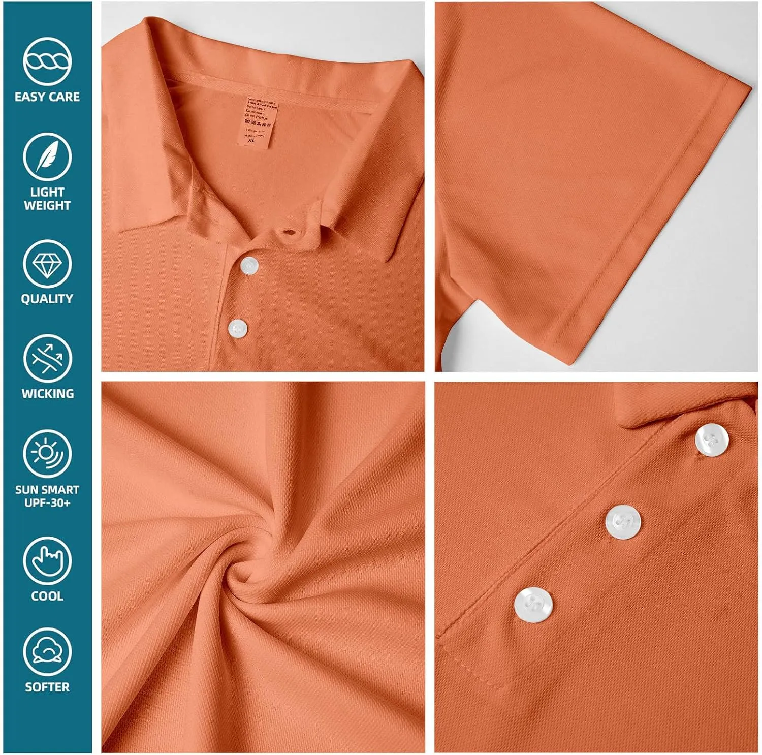Custom Polo Shirts for Men Women, Personalized Golf Shirts with Text/Logo/Photo, Bulk Customized Business Polo Shirt