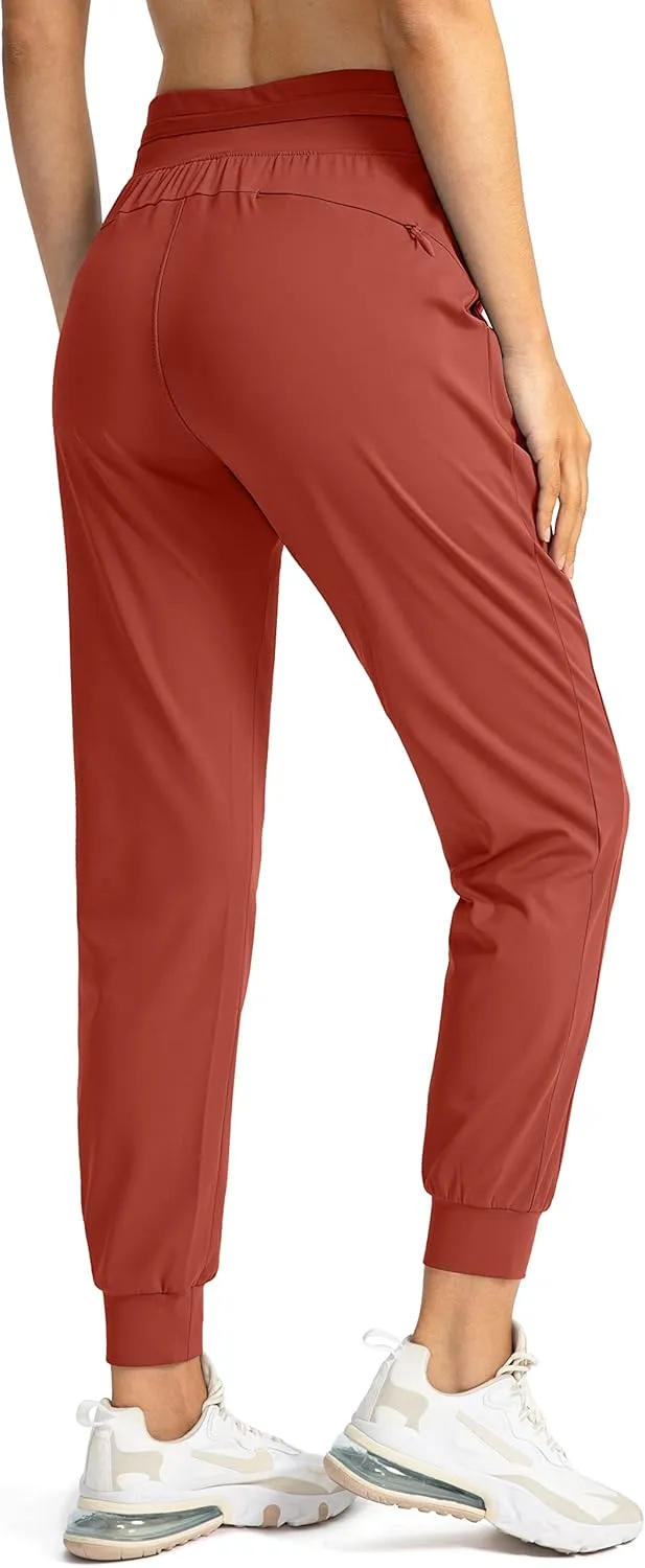 G Gradual Women's Joggers Pants with Zipper Pockets High Waisted Athletic Tapered Sweatpants for Women Workout Lounge