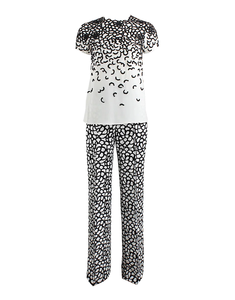 High Neck Sequin Blouse