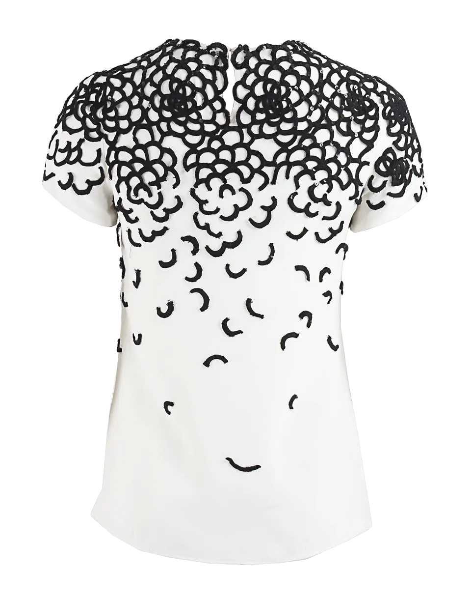High Neck Sequin Blouse