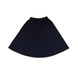 HK438-NAVY STITCHED SKIRT