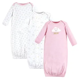 Hudson Baby Cotton Gowns, Pink Clouds