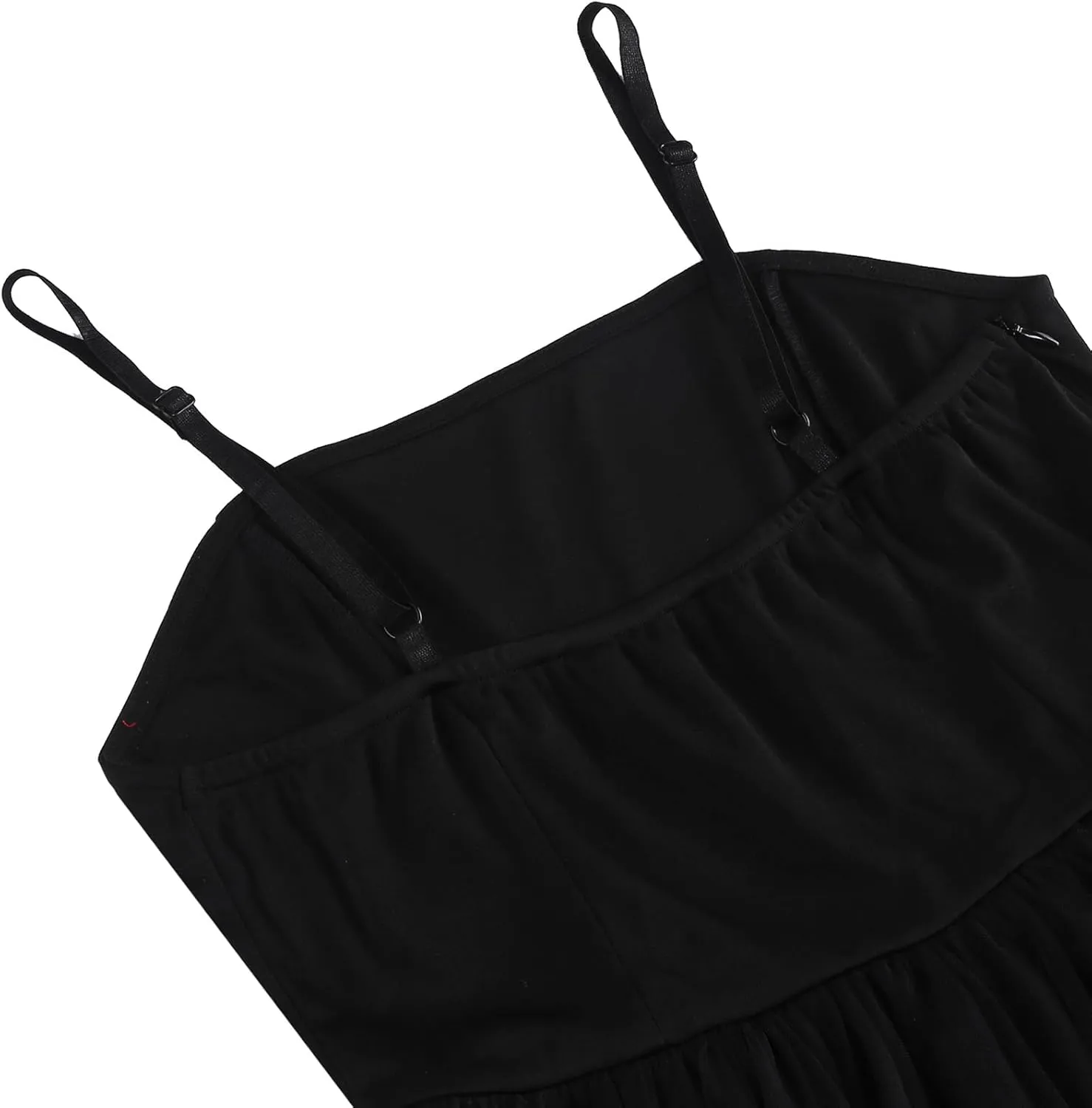 IDOPIP Women Sleeveless Straps Floral Embroidery Mesh Dress 1950s Vintage Cocktail Party Swing Dress Formal Retro Midi Dress