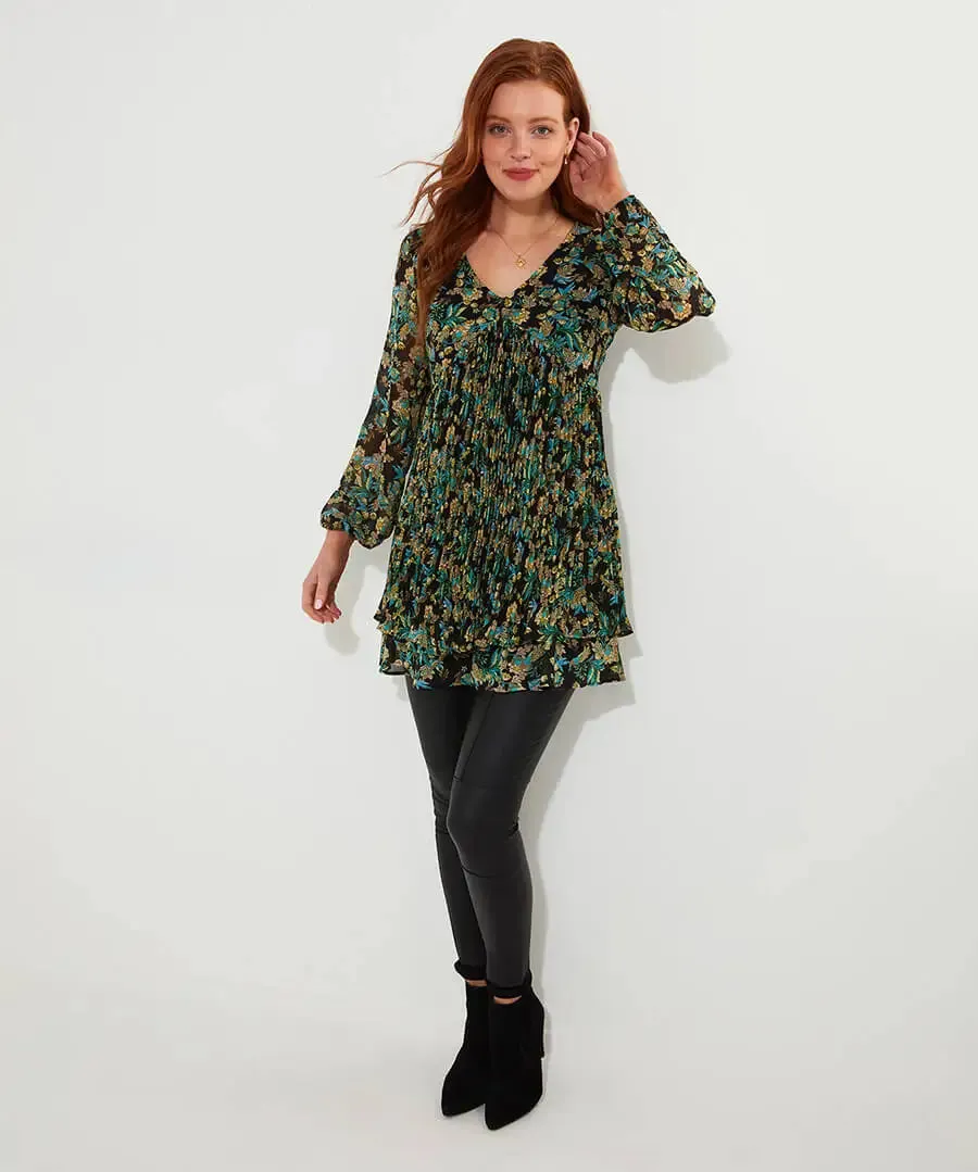 Joe Browns 12 Black Beautifully Pleated Tunic