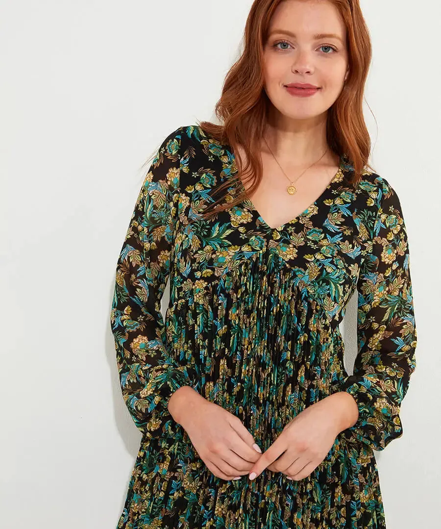 Joe Browns 12 Black Beautifully Pleated Tunic