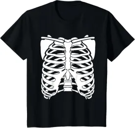 Kids Funny Halloween Costume Tshirt X-ray chest Design Boys Girls T-Shirt