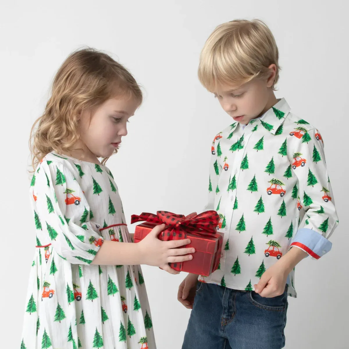 Long Sleeve Shirt, Bringing Home the Tree
