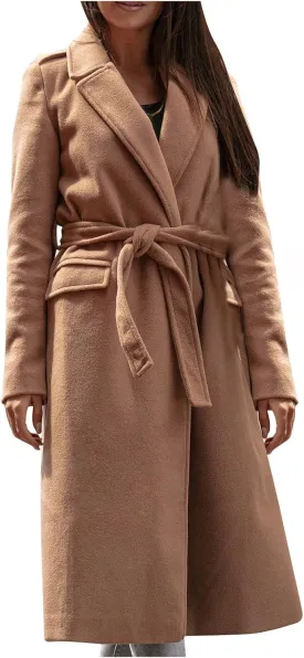 Long Winter Coats for Women Double Breasted Blazer Camel Pea Trench Coats Lapel Workout Jacket Womens Fall Fashion