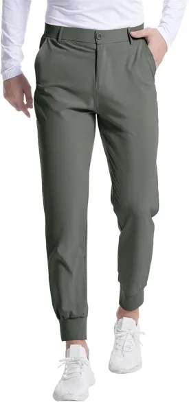 Mens Golf Joggers Pants Lightweight Stretchy Casual Slim Fit Sweatpants Work Dress Running Travel Trouser with Pocket
