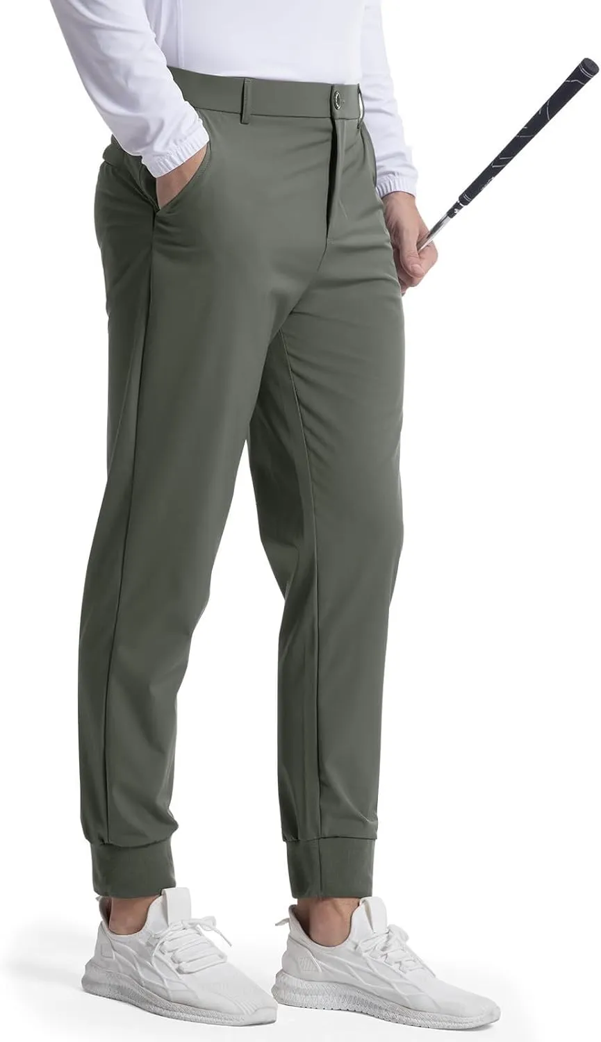 Mens Golf Joggers Pants Lightweight Stretchy Casual Slim Fit Sweatpants Work Dress Running Travel Trouser with Pocket