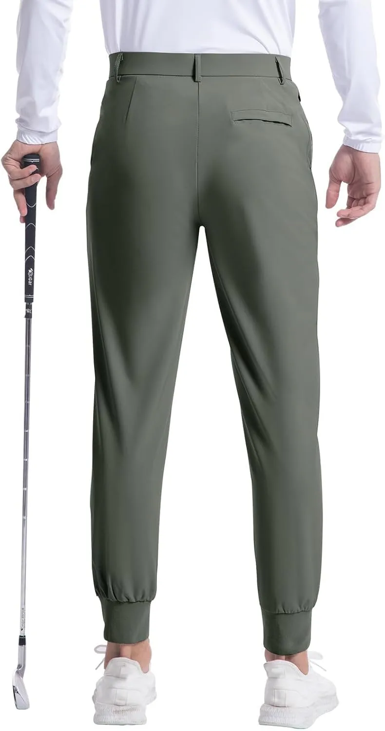 Mens Golf Joggers Pants Lightweight Stretchy Casual Slim Fit Sweatpants Work Dress Running Travel Trouser with Pocket