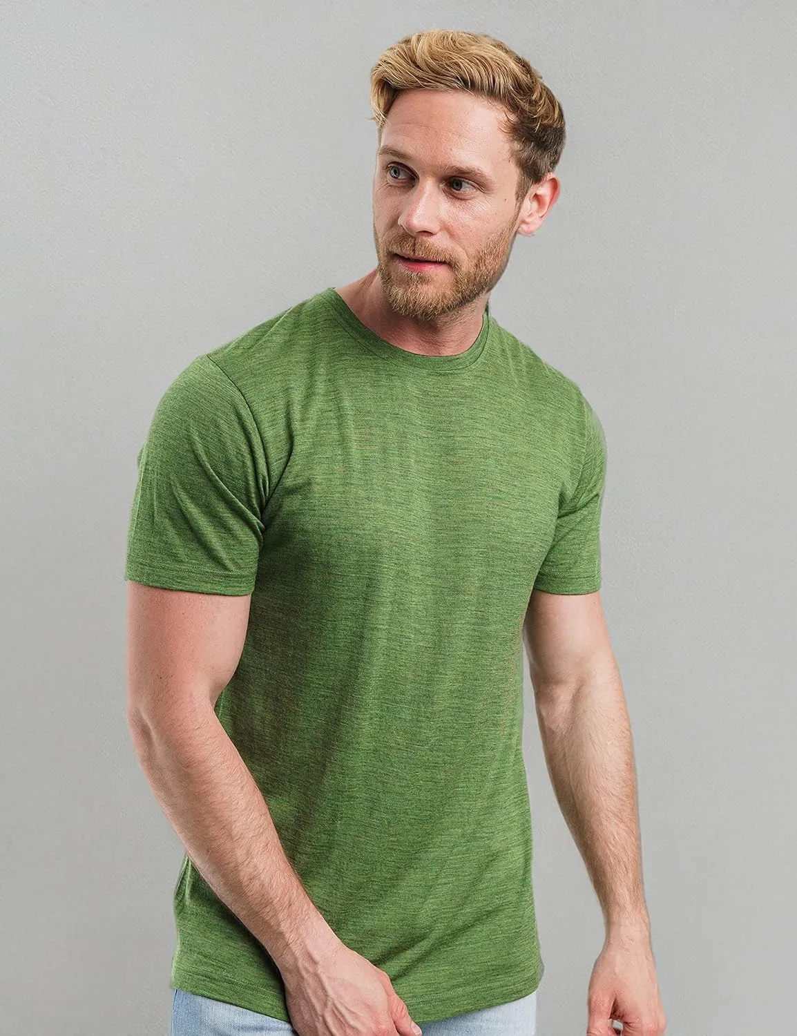 Merino.tech Merino Wool T-Shirt Mens - 100% Organic Merino Wool Undershirt Lightweight Base Layer