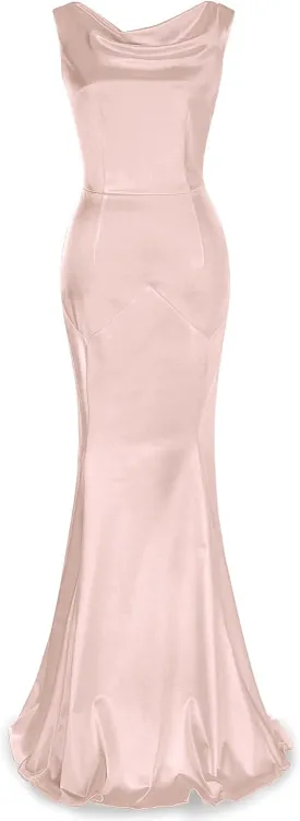 MUXXN Women's 30s Brief Elegant Mermaid Sleeveless Gowns Formal Evening Dress
