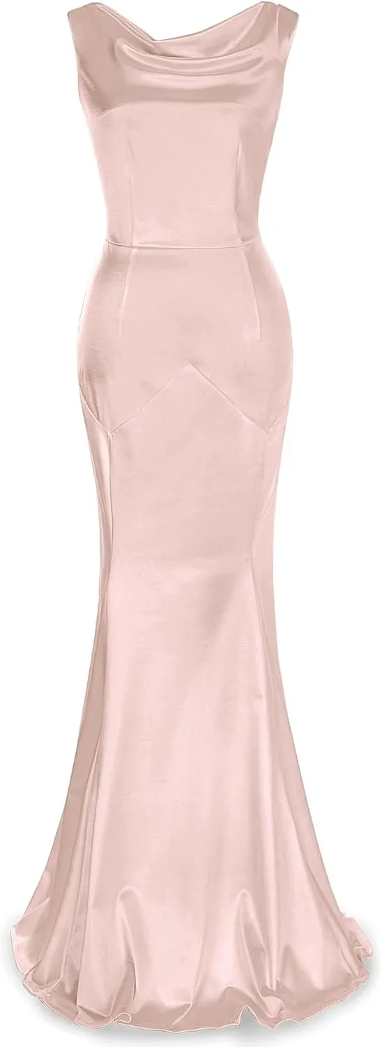 MUXXN Women's 30s Brief Elegant Mermaid Sleeveless Gowns Formal Evening Dress