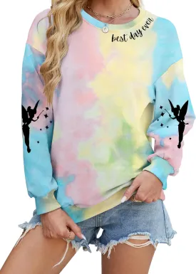 MYHALF Magical Shirt for Women Magic Kingdom Sweatshirt Best Day Long Sleeve Shirts Family Vacation Pullover Tops