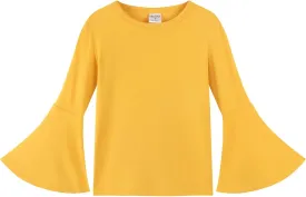Noomelfish Girls Long Bell Sleeve Top Cute Western Shirts Blouse (5-12 Years)