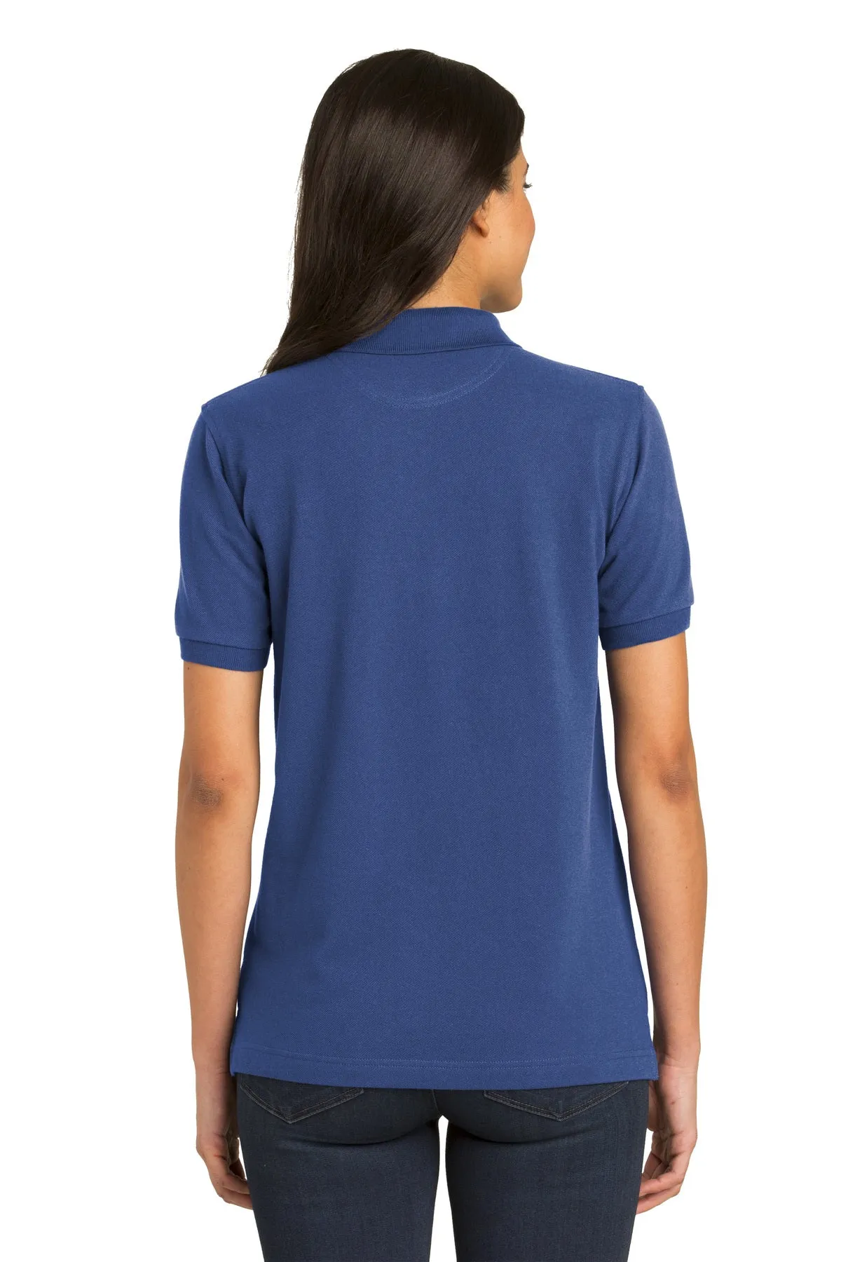Port Authority Ladies Heavyweight Customized Cotton Pique Polos, Royal