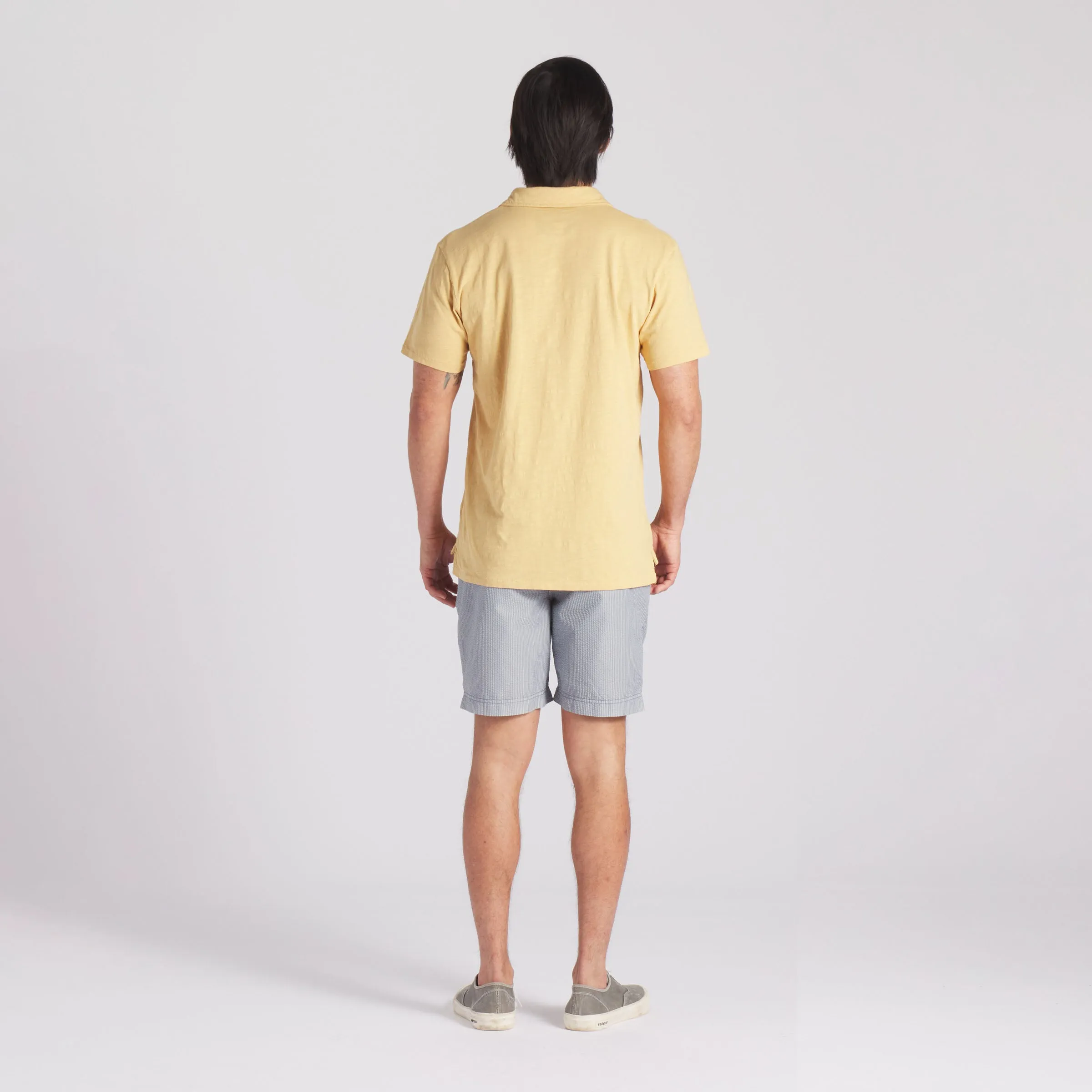 South Bay Slub Jersey Polo - Pineapple Slice