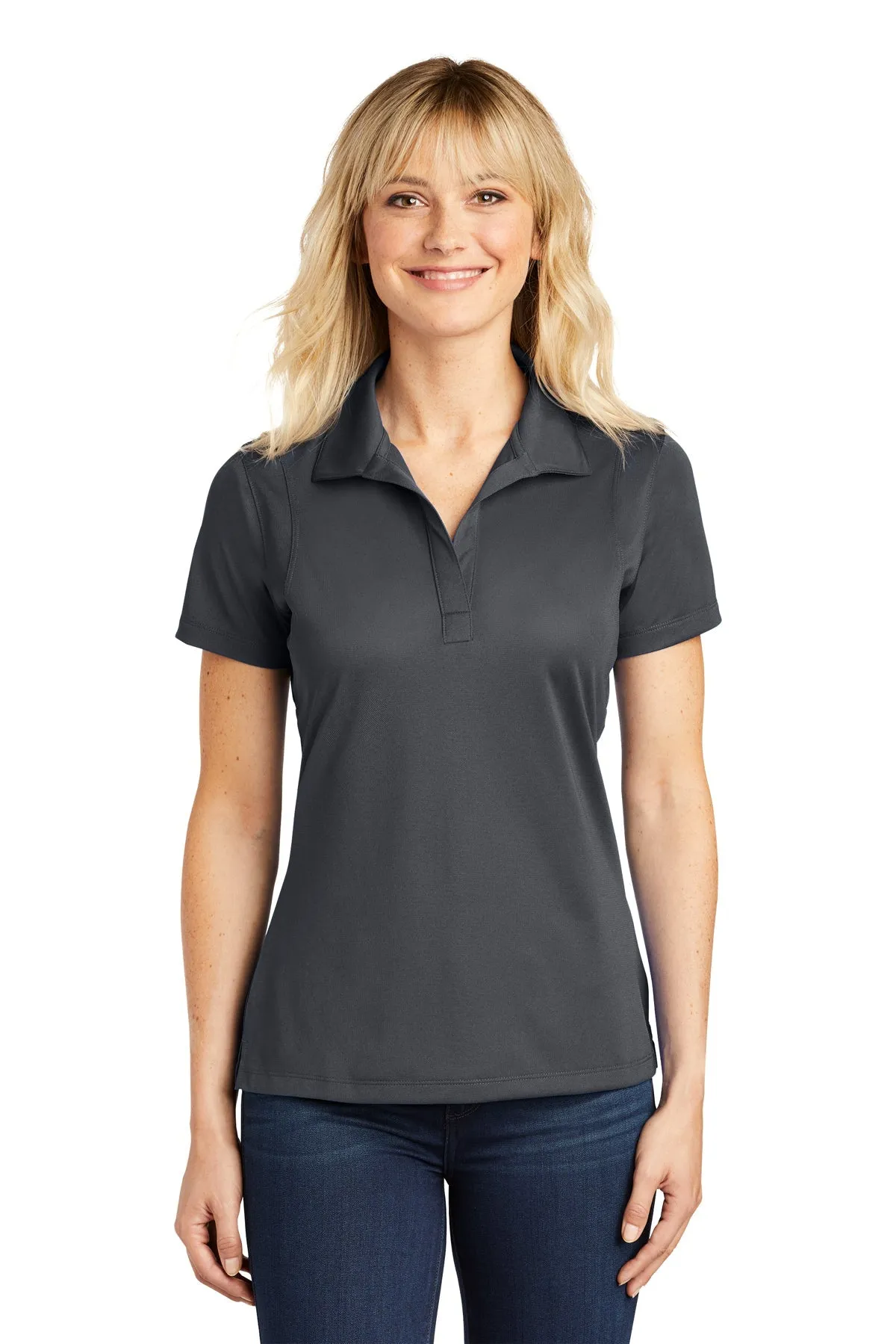 Sport-Tek Ladies Micropique Customized Sport-Wick Polos, Iron Grey