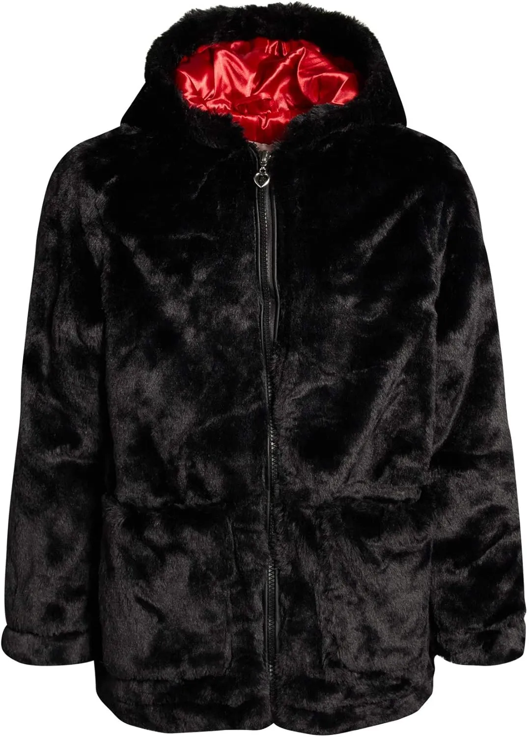 URBAN REPUBLIC Girls' Jacket - Faux Fur Plush Teddy Coat with Hood