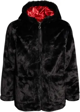 URBAN REPUBLIC Girls' Jacket - Faux Fur Plush Teddy Coat with Hood