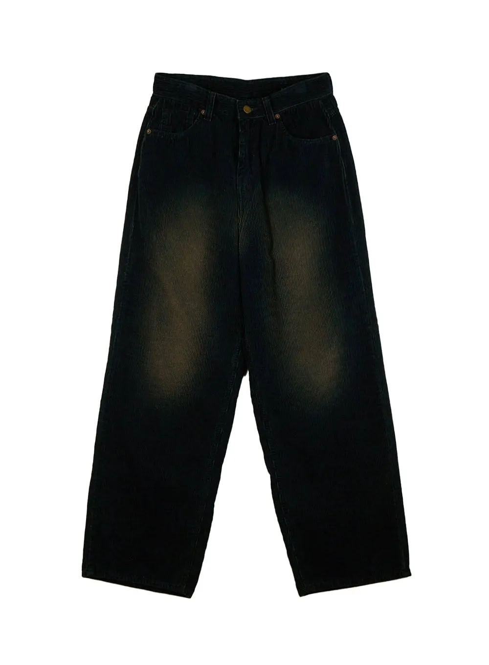 Vintage Wash Corduroy Wide-Leg Pants CD416