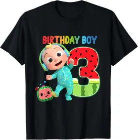 Watermelon Birthday Boy 3 Year Old 3rd Birthday Family T-Shirt