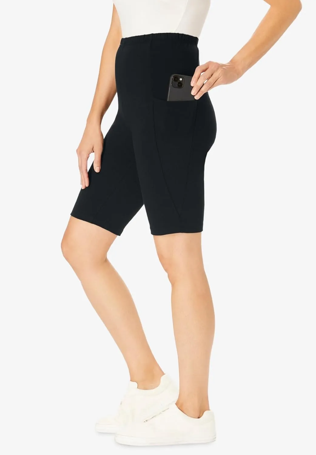 Woman Within Plus Size Pocket Bike Short