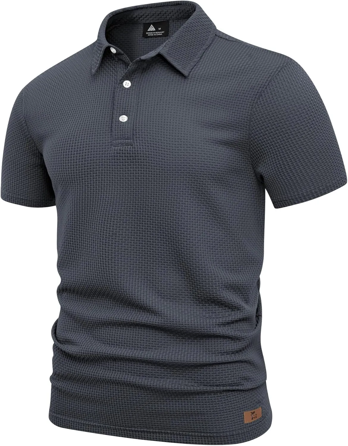 ZITY Mens Polo Shirts Short Sleeve Athletic Golf Polos Moisture Wicking Casual Polo Shirts for Men Jacquard Collared T Shirts